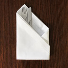Serwetka obiadowa 40x40 cm biały paczka 2 sztuki 100% poliester DA-9 (1)