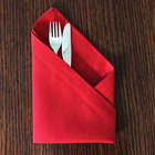 Serwetka obiadowa 40x40 cm czerwony paczka 2 sztuki 100% poliester DA-9 (1)